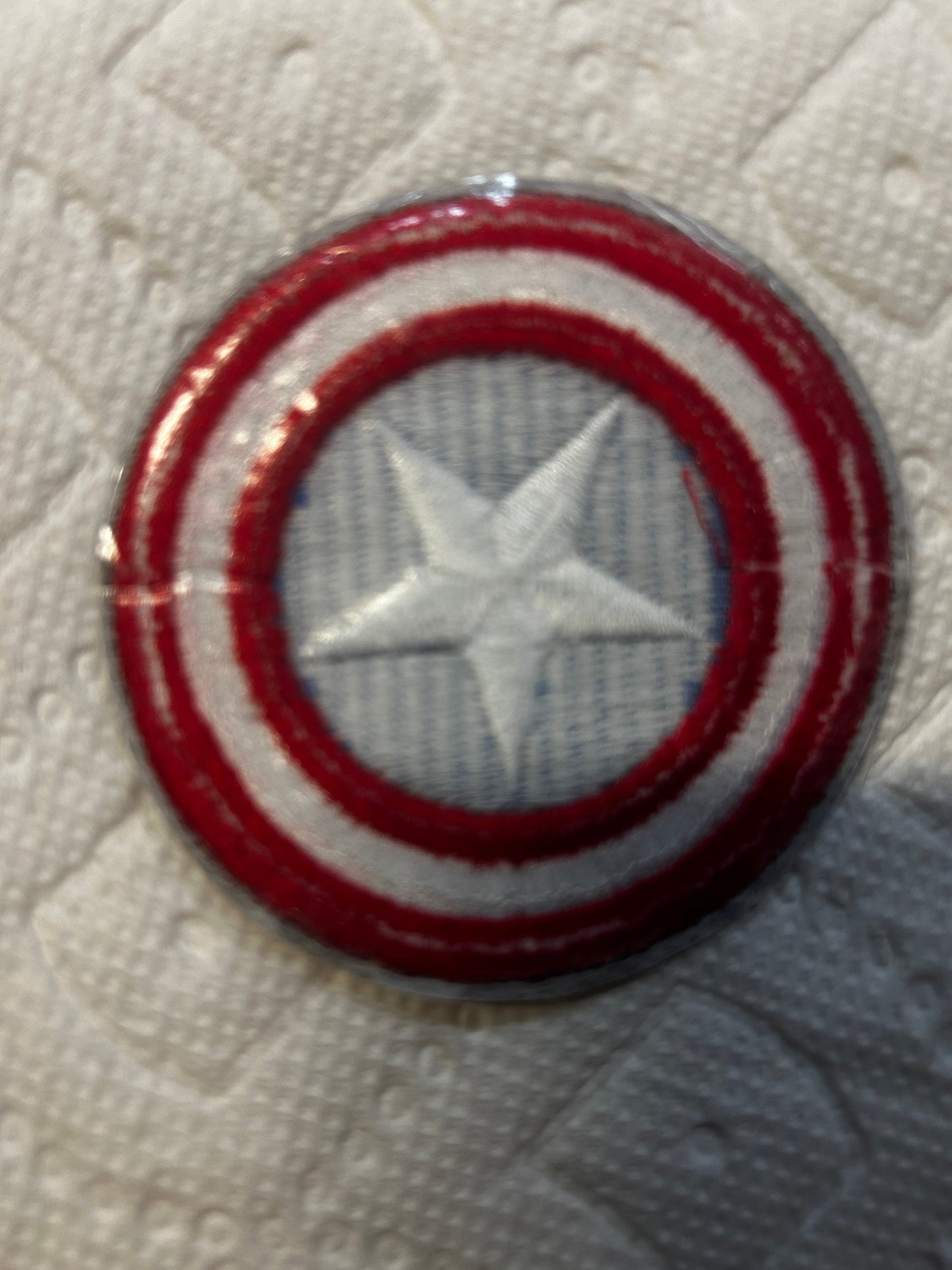 Captain America shield patch iron-on 2.75 inch round embroidered logo