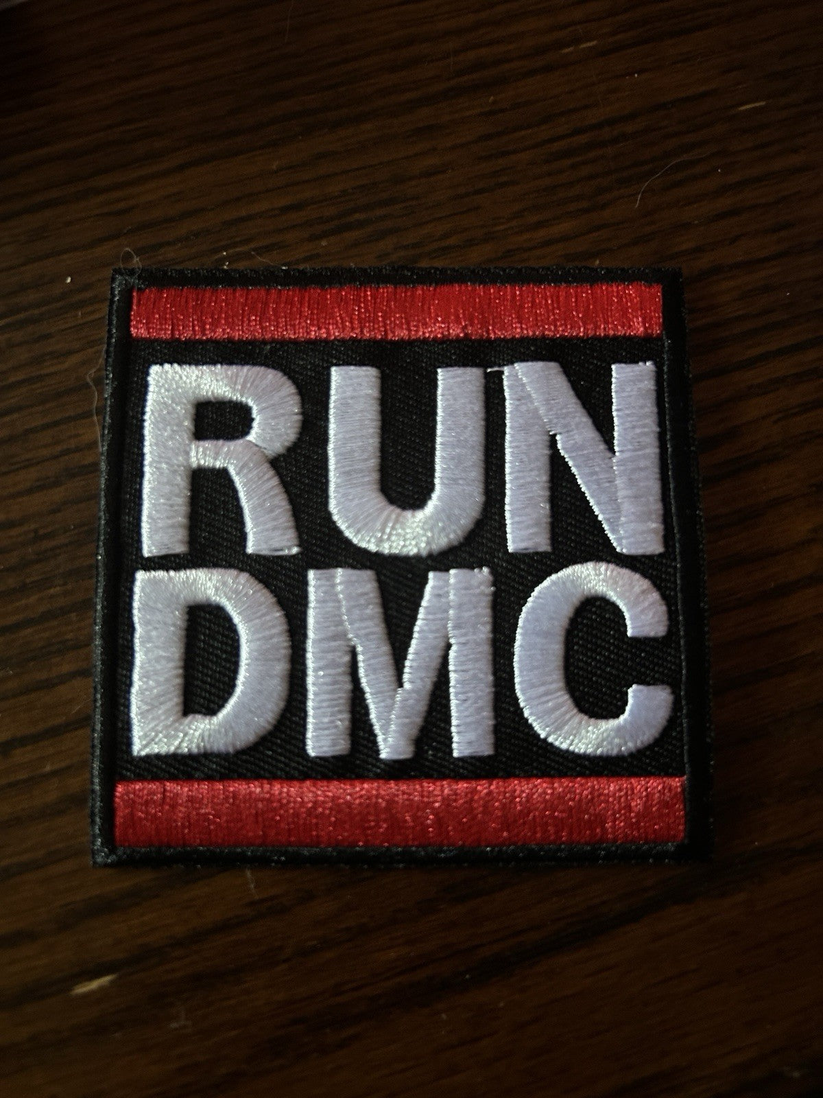 RUN DMC embroidered patch 3x3 inch iron-on applique with hip hop design and free US shipping