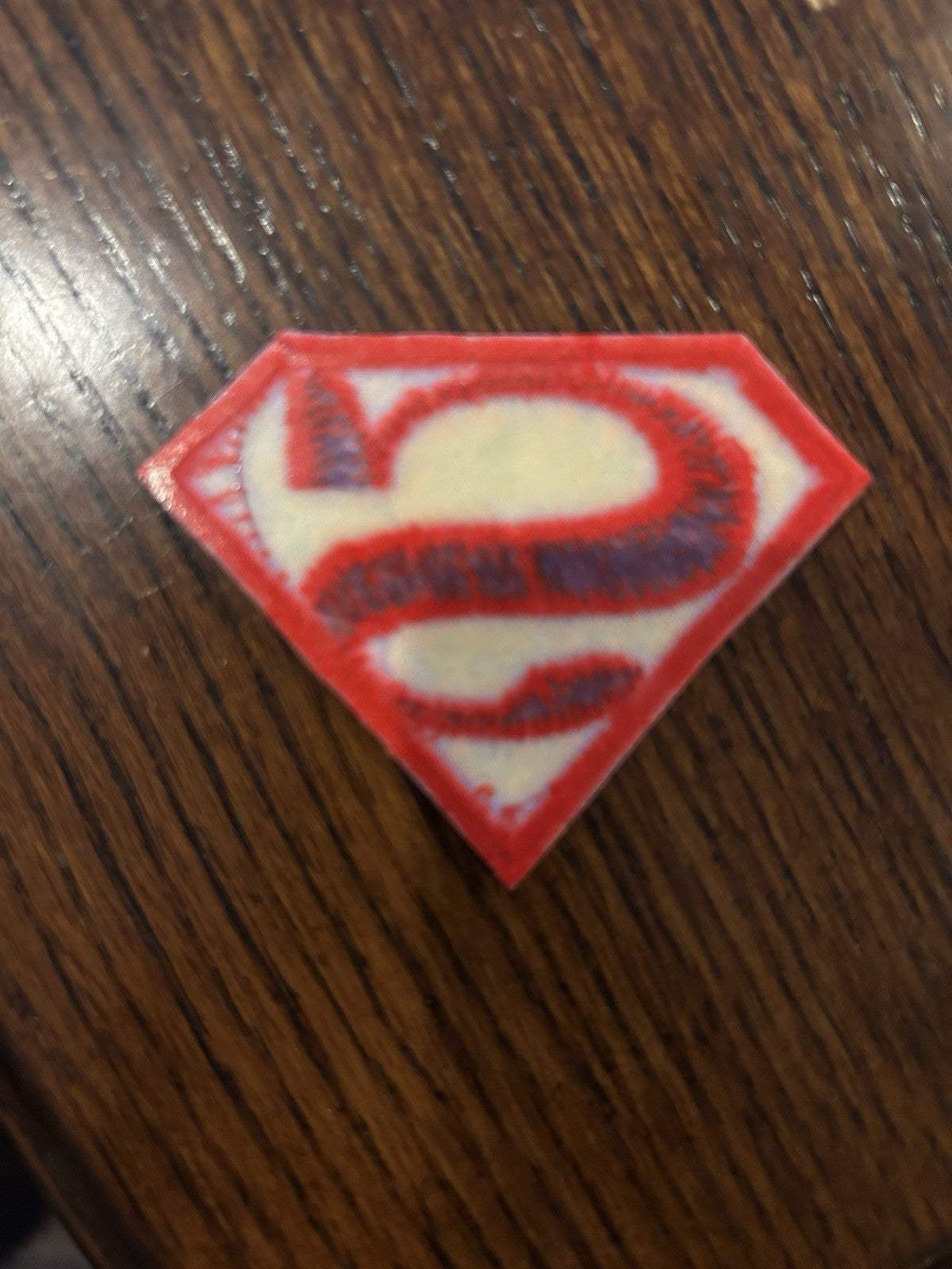 Vintage Superman Logo embroidered iron-on patch 2.75x2 inches vintage style