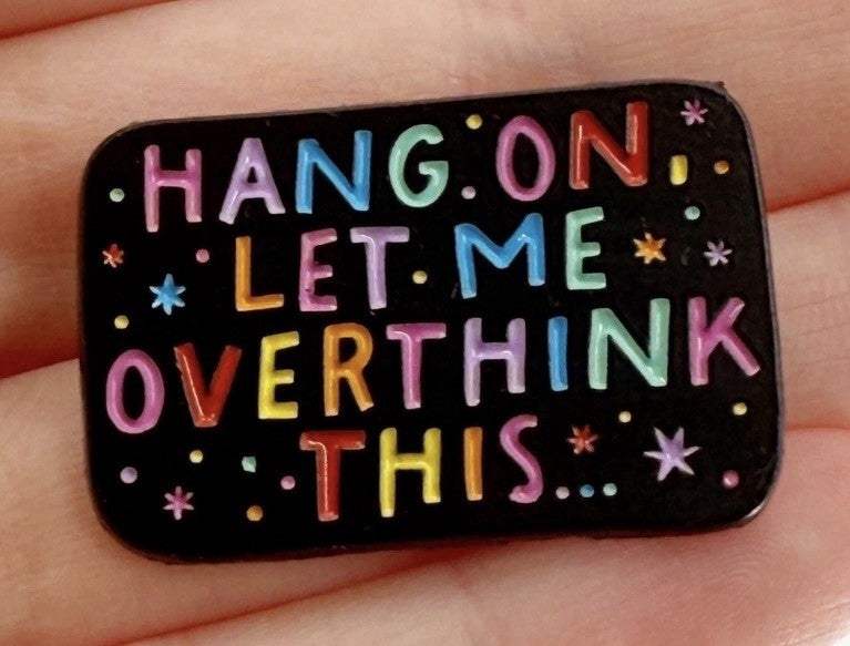 Colorful 1.15x0.75 inch pin with fun design and pin back for accessories