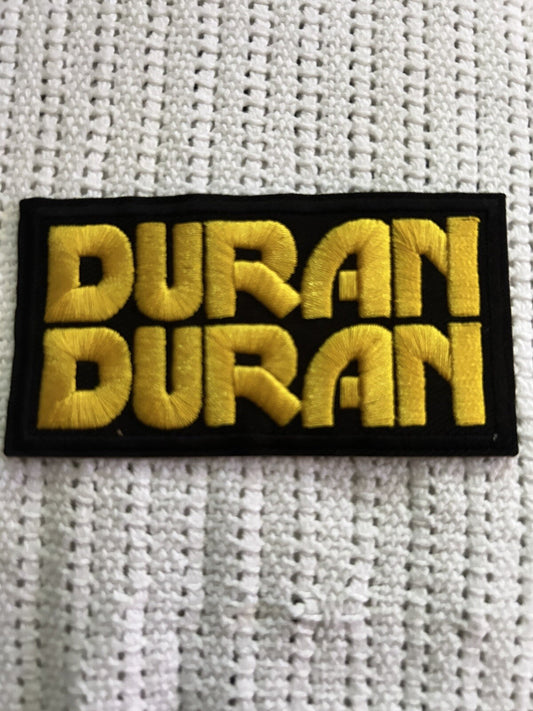 Duran Duran embroidered iron-on patch 3.5x2.5 inches punk fabric applique for jackets and jeans