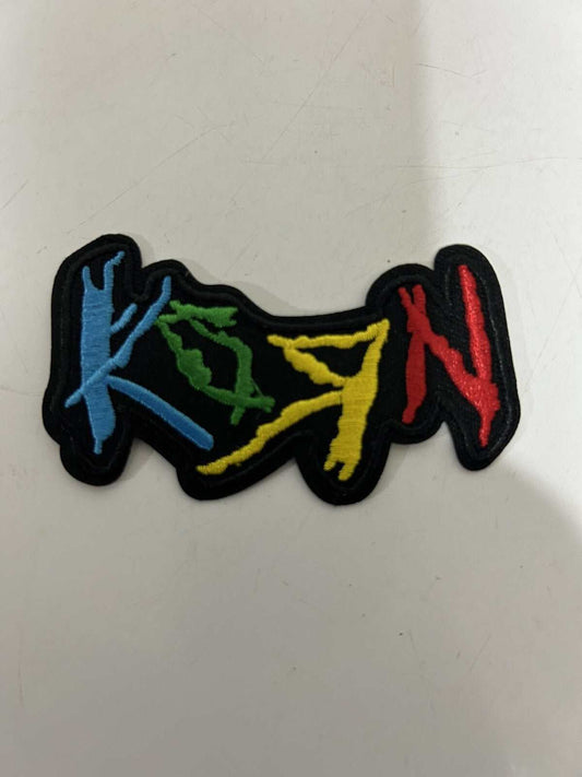 Embroidered Korn patch 3x1.5 inches for jackets and apparel with band logo