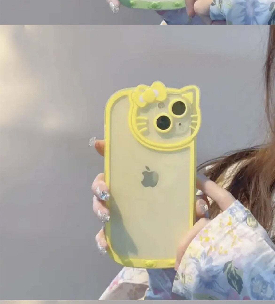 Sanrio Hello Kitty transparent iPhone 14 case in five colors with outline design