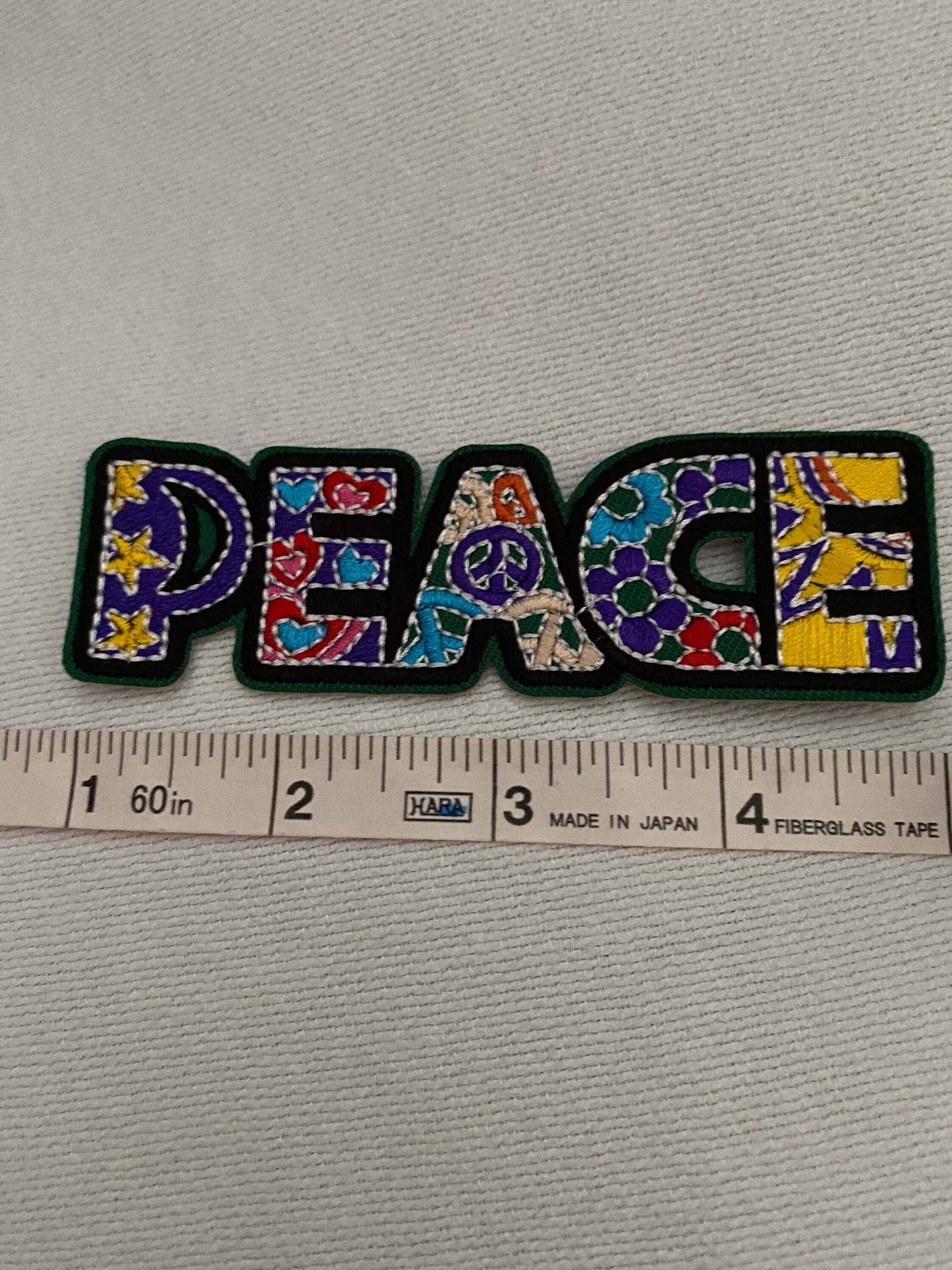 PEACE multicolored patch