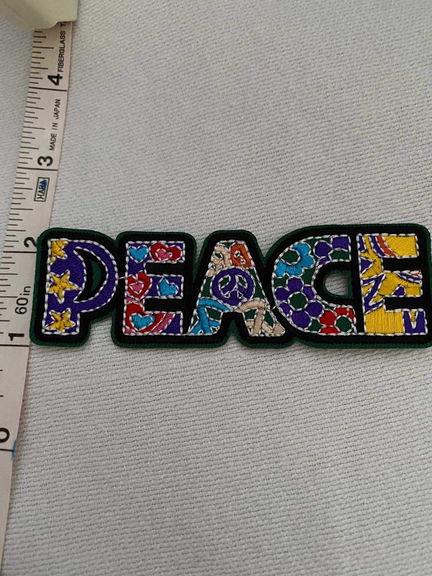 PEACE multicolored patch