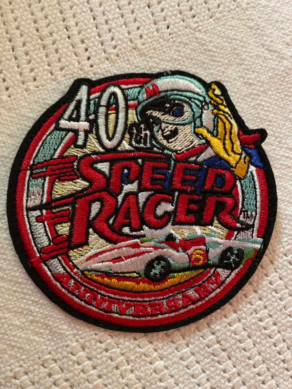 Street Racing Patch Speed Racer 40th Anniversary patch fully embroidered